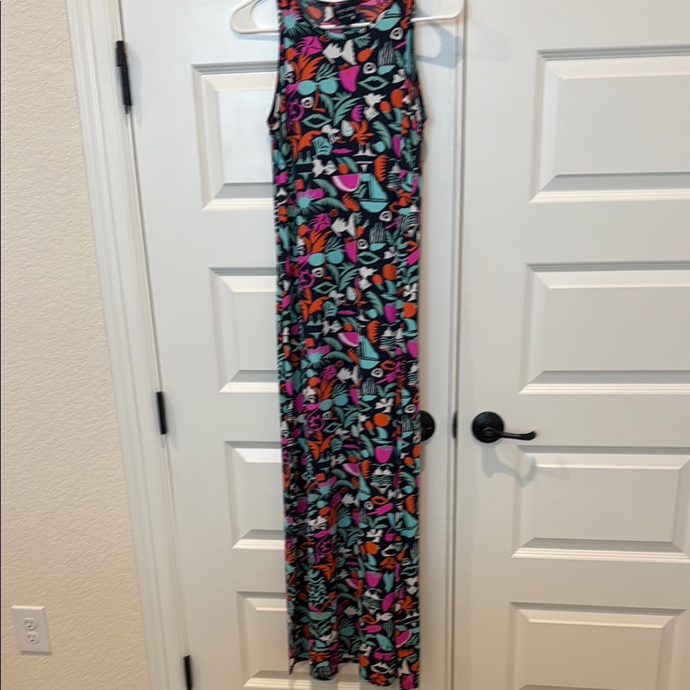 UV LINE PRINTED MAXI DRESS For Dudu Bertholini Size Medium